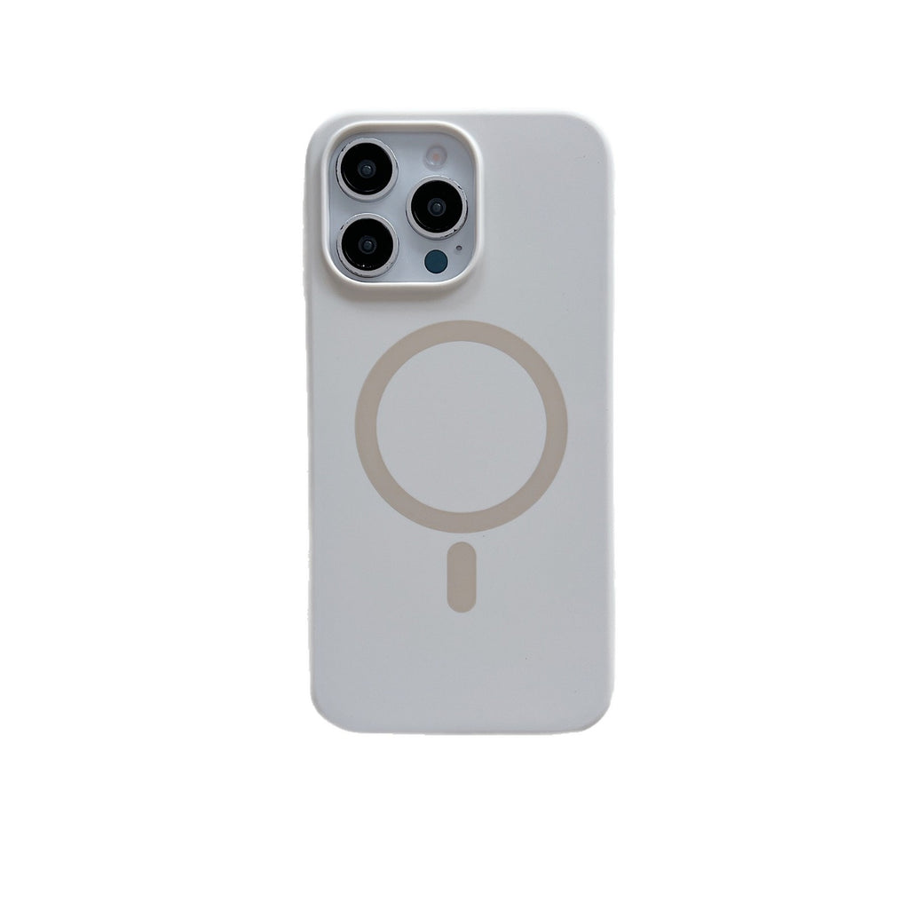 Silicone liquide de couleur solide Grand trou boîtier de téléphone magnétique