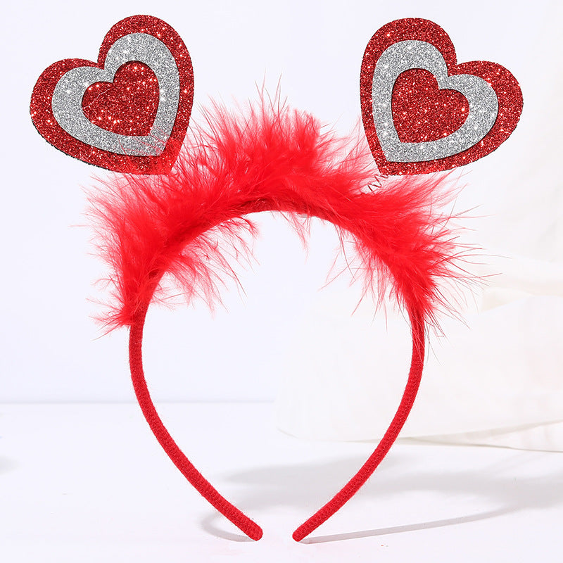 Accessoires de bandeau Cœur Rouge Trois dimensions