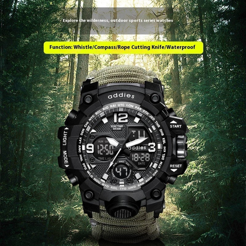 Multifonctionnel Sports Watch Outdoor Mountainering Tactical Homme Waterproof
