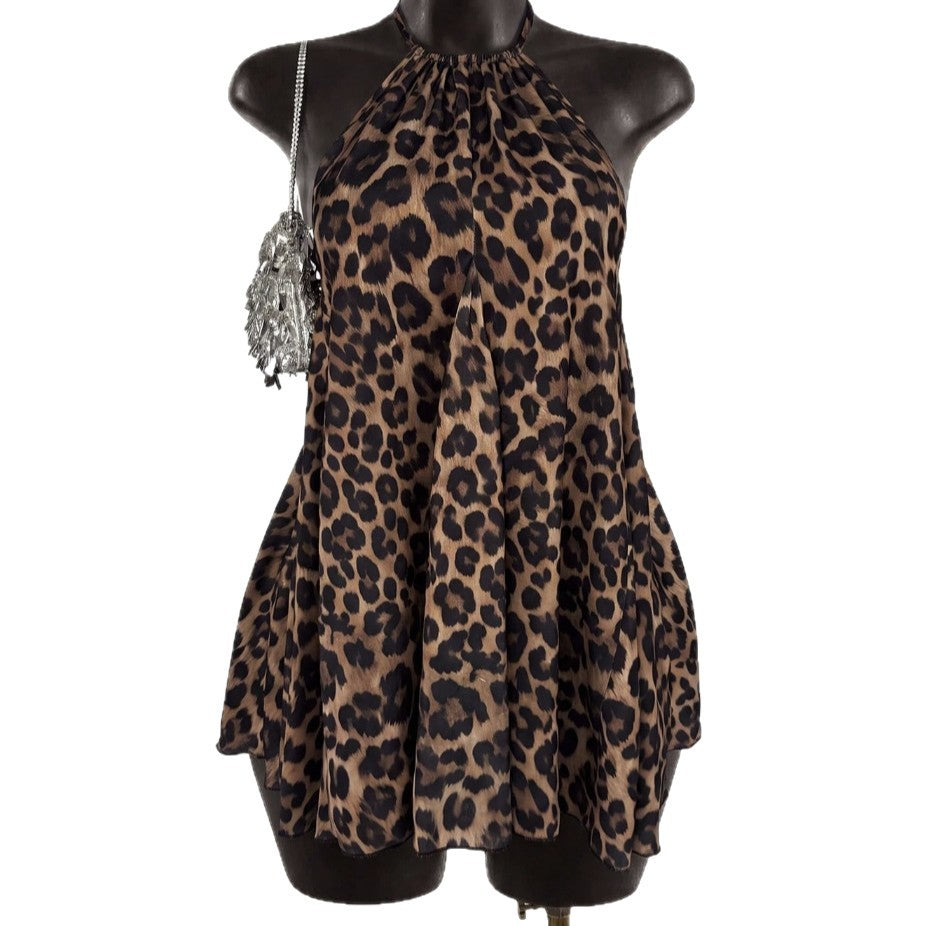 Femmes sans manches Vintage-Print Resort Top