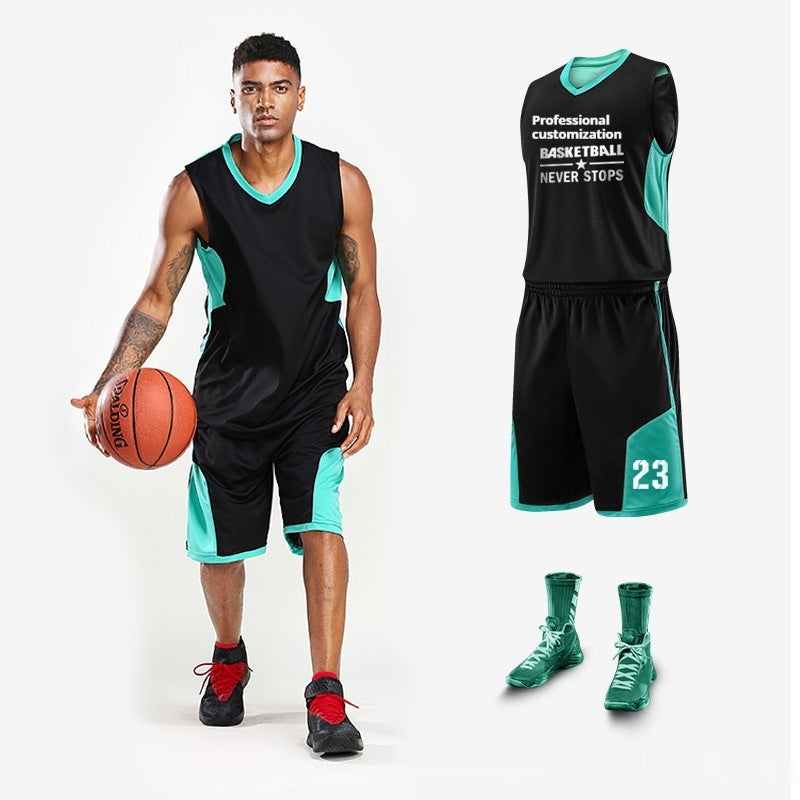 Basketball wear Suit Training Competition Team Uniform Team Vest Printed Breathable Sports