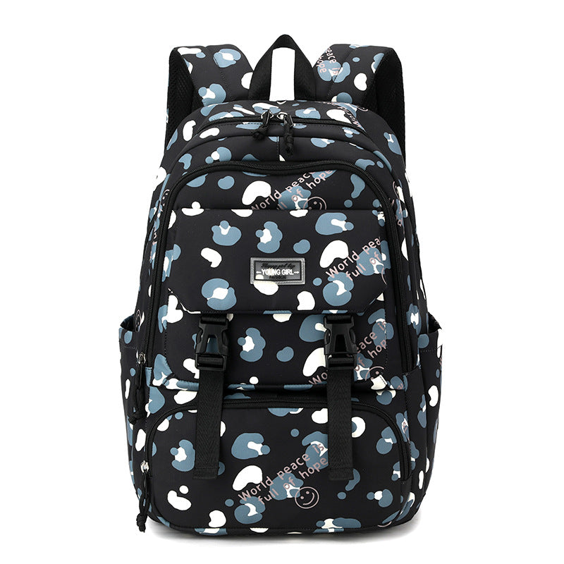 Sac à dos imprimé léger Grande capacité Middle School Student Schoolbag
