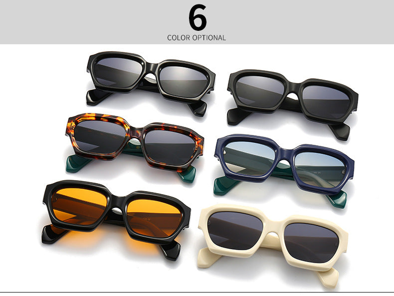 Lunettes de soleil européennes et américaines Irrégulier Polygon Trend Street Snap Modern Charm Retro Su
