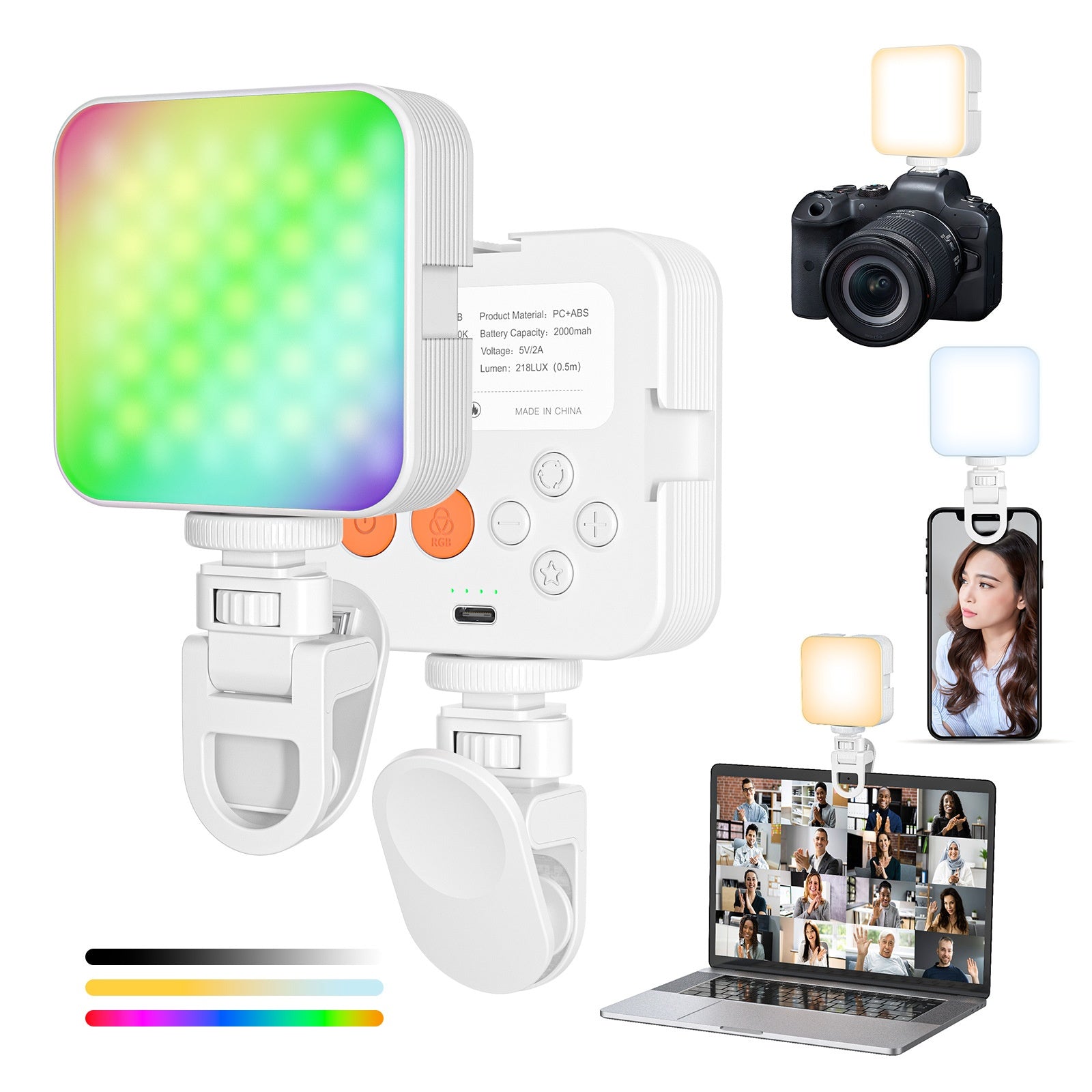 Caméra Pocket Light Atmosphère Mini RGB
