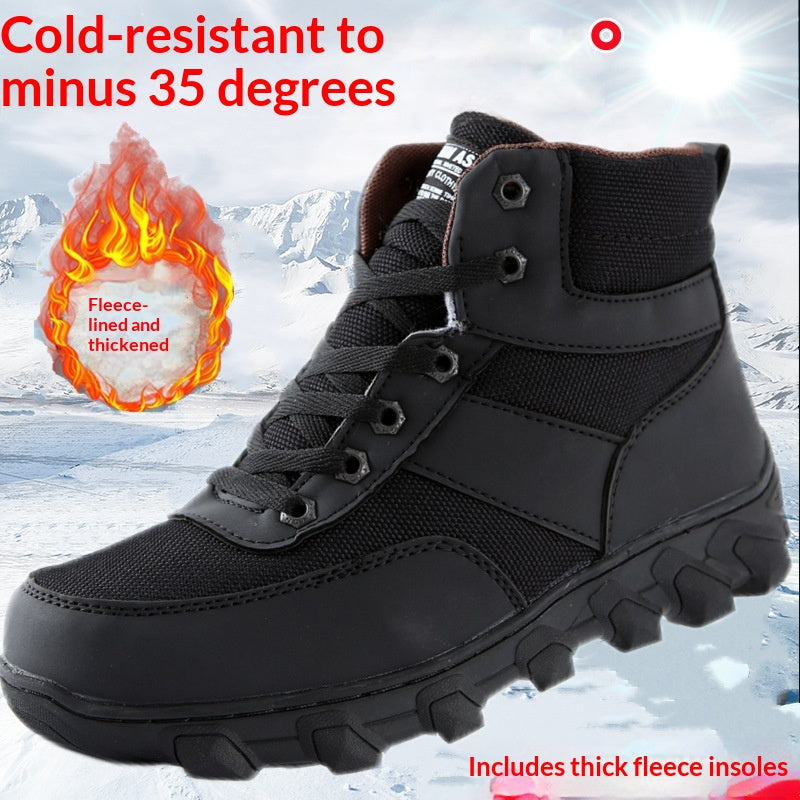 Bottes de neige de plein air en polaire pour hommes