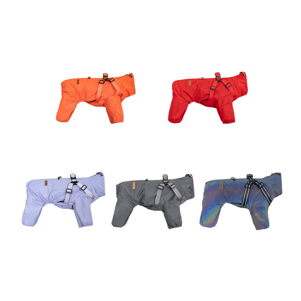 Personnalité de mode Chien Pet Un-pièce Raincoat