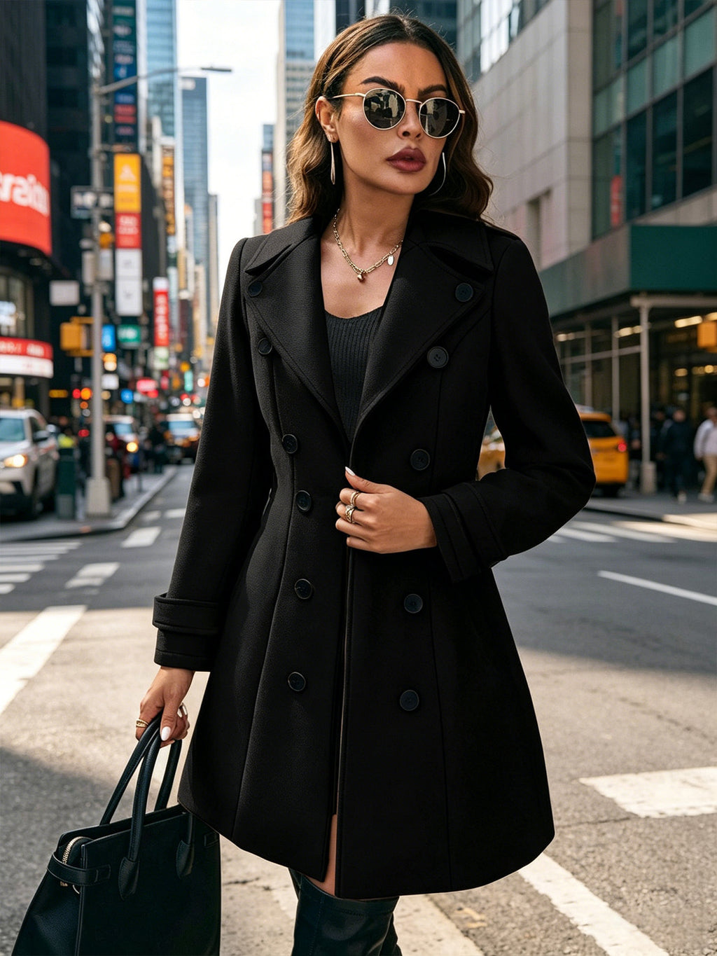 Women's Elegant Double-Breasted Coat