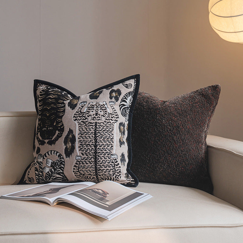 Solide-couleur lumière-luxe salon Canapé lancer oreiller