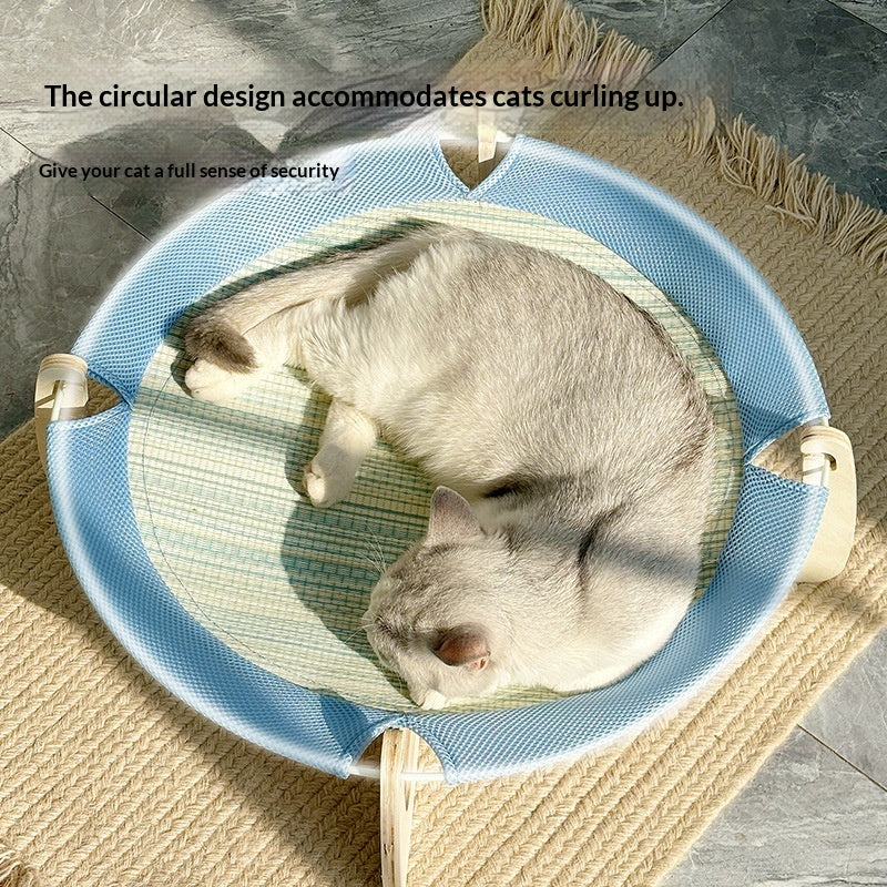 Mat de refroidissement Rattan d'été Grand lit de chat