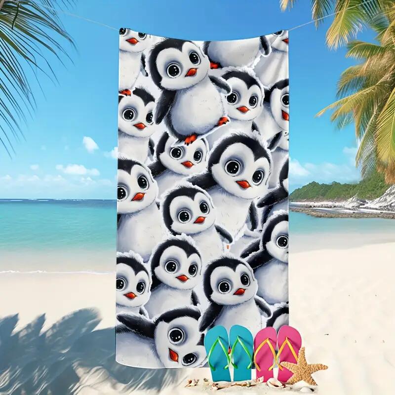 Serviette de plage en microfibre impression créative