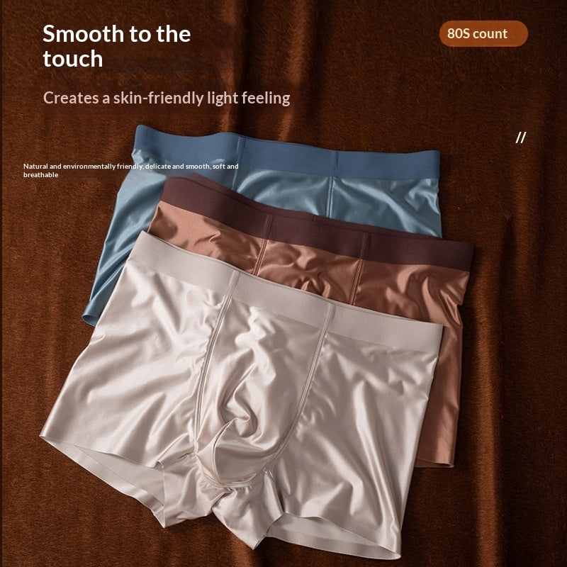 Léger Luxury Satin Ice Silk High-End Silk Antibactérien Hommes Sous-vêtements