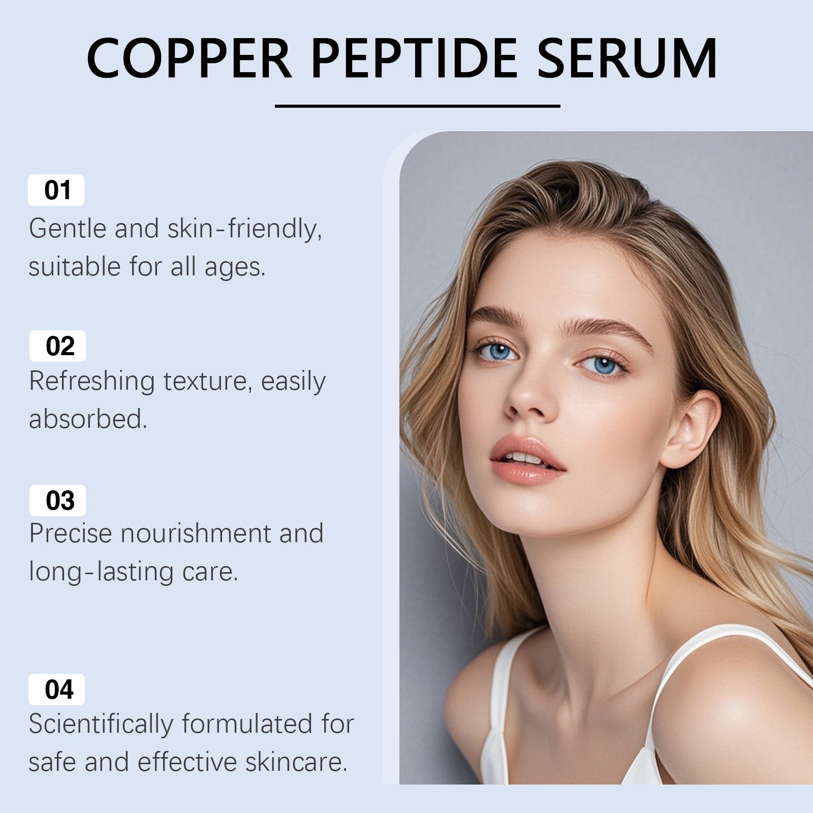 Le peptide de cuivre Hoygi Essence est un liquide de soin quotidien qui est élastique