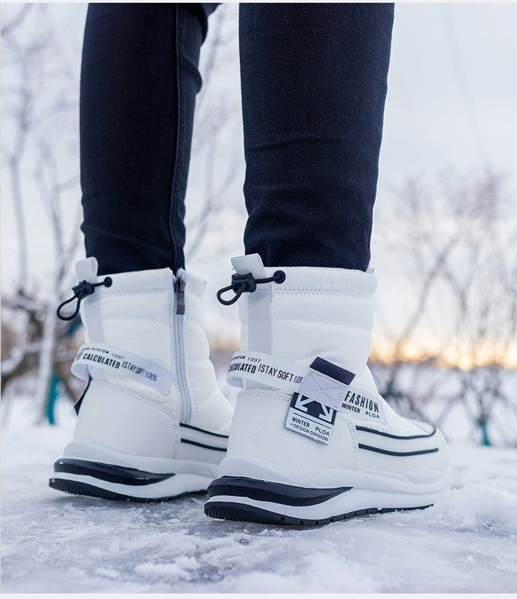 Doublure de laine d'hiver Waterproof Chaussures de coton Casual Hommes
