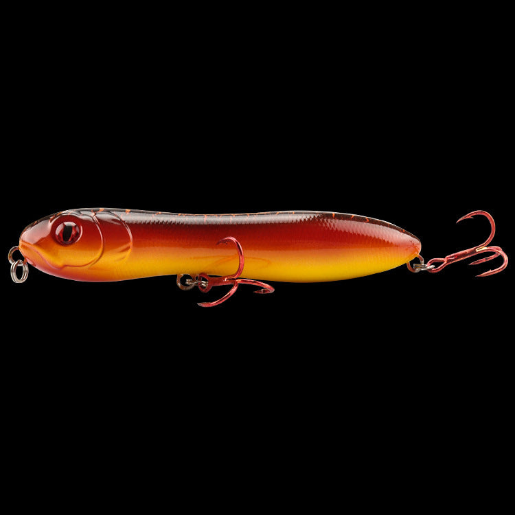 Lure de crayon à tête de serpent bionique en plastique avec hochet