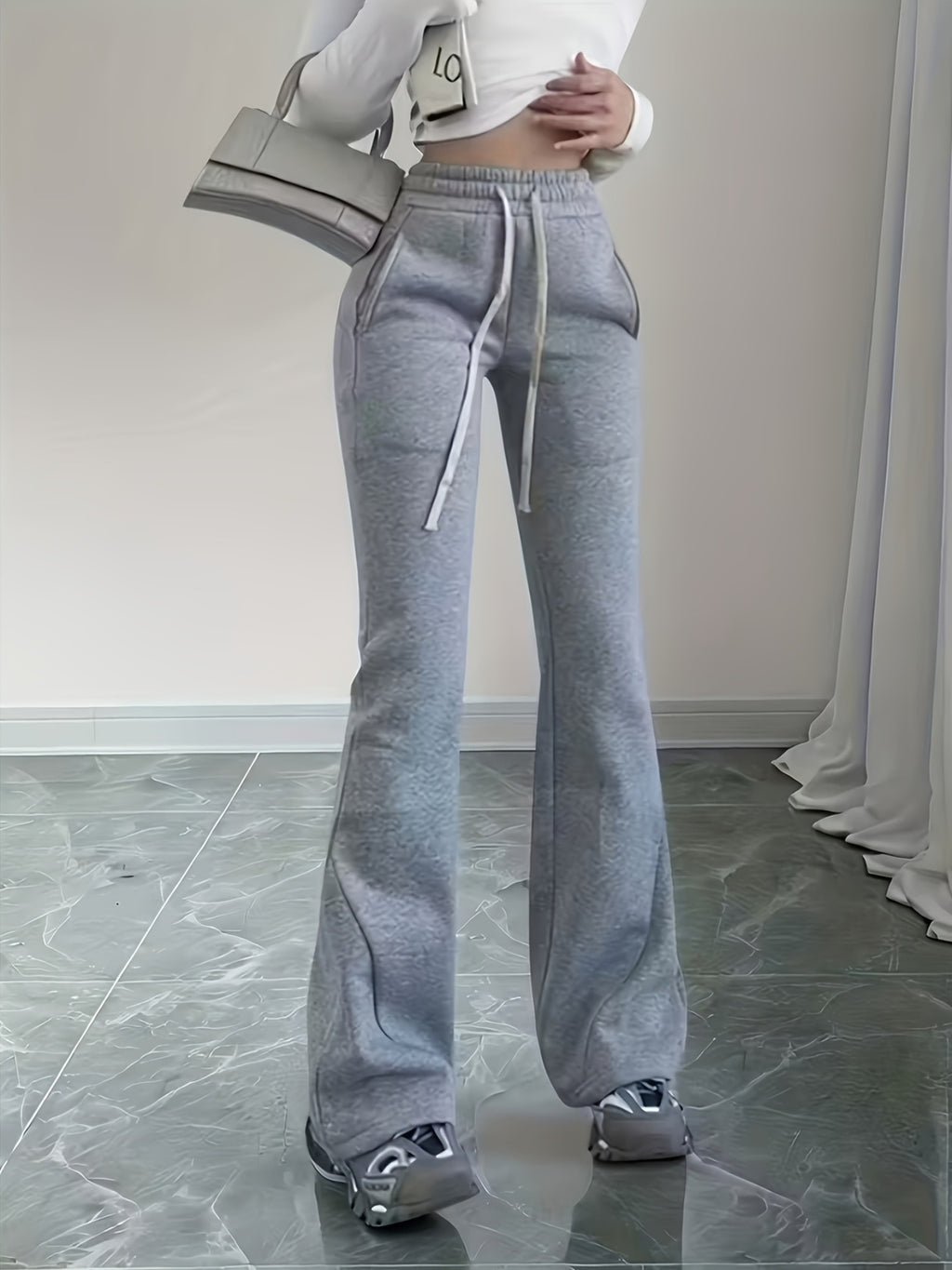 Sweatpants stylés en slim de couleur solide