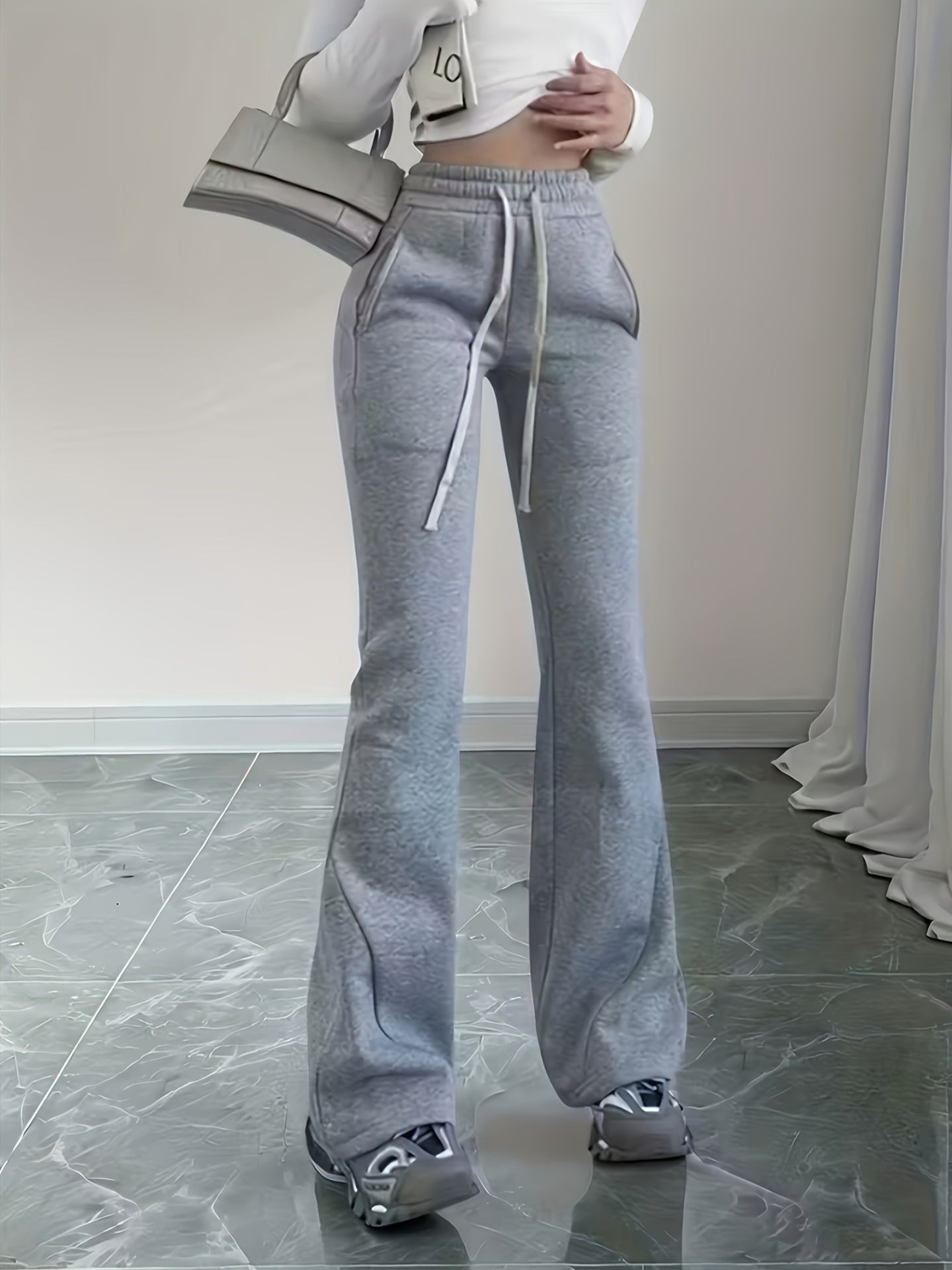 Sweatpants stylés en slim de couleur solide