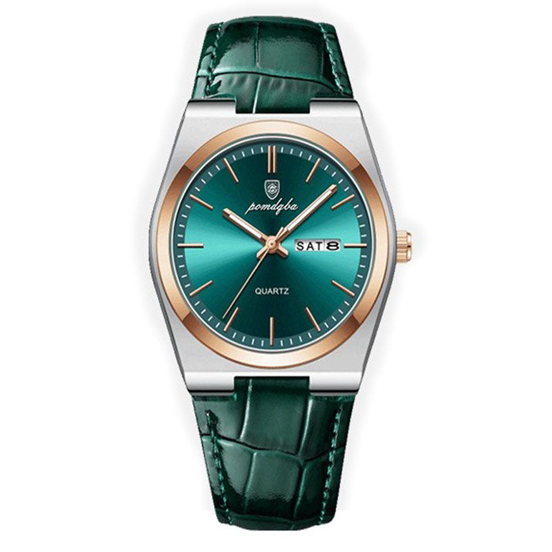 Montre à quartz lumineux ultra-mince pour homme