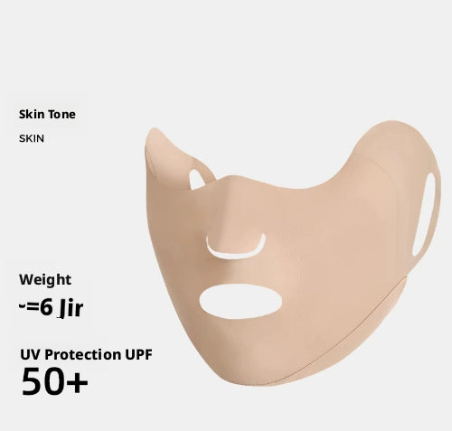 Masque respirant écran solaire-border style-face couleur de peau-nylon-1 pièce