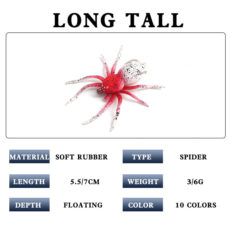 4,7cm 4cm Artificial Floating Spider Soft Bait