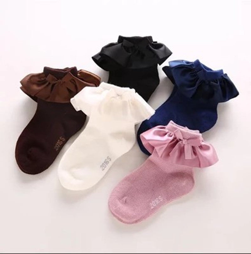 Princess chaussons de filles version coréenne de satin chaussons courtes
