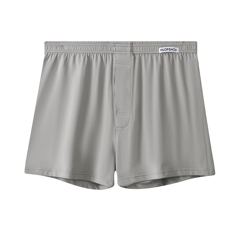 Loose Breathable Plus Size Sous-vêtements pour hommes Boxers en couleur solide