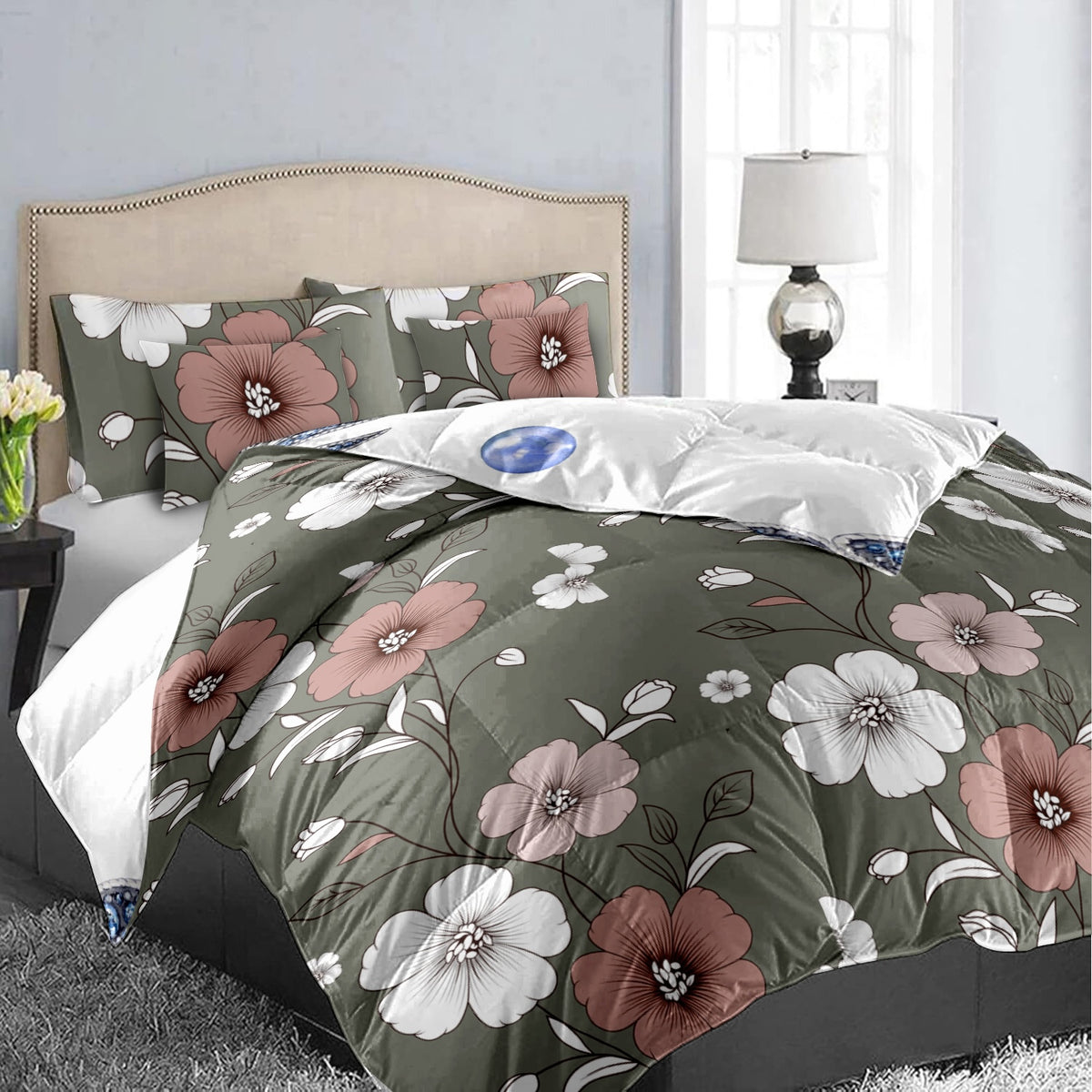 5-Piece Reversible Duvet Cover
