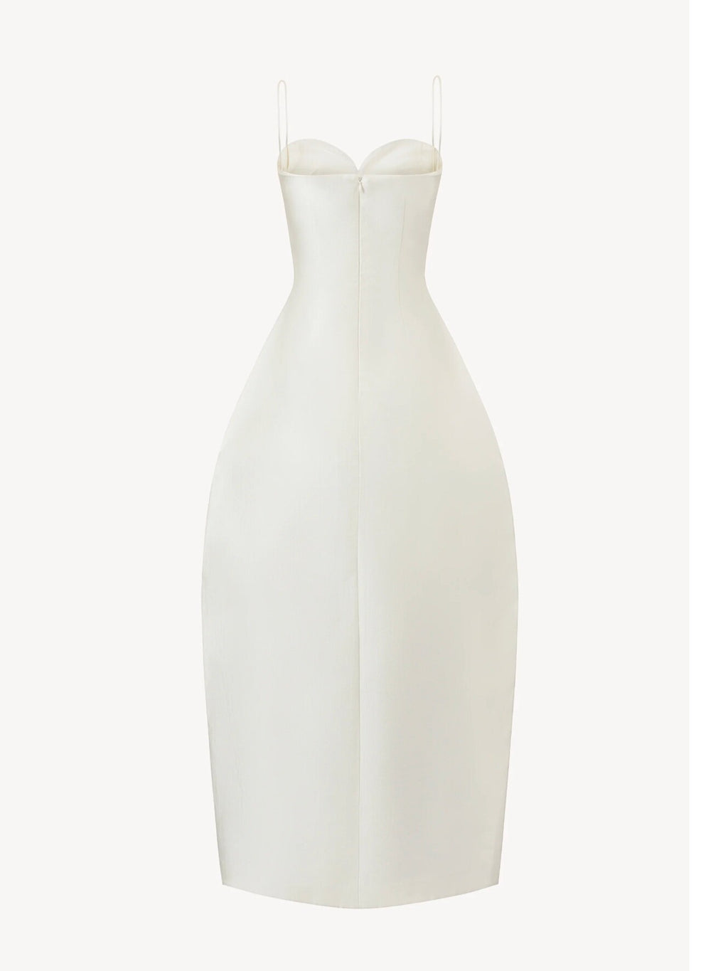 Strapless Sweetheart Structured Midi Gown