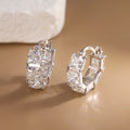 Boucles d'oreilles carrées géométriques élégantes en mousse 925 argent