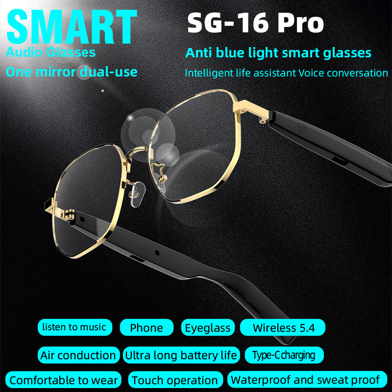 Smart Glass Smart Eyewear Étape dans le monde Verres résistants aux UV haute définition HIFI S