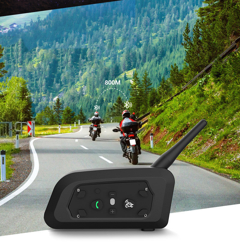 800m Tous les cinq casques de moto Bluetooth Intercom V6pro One Pack