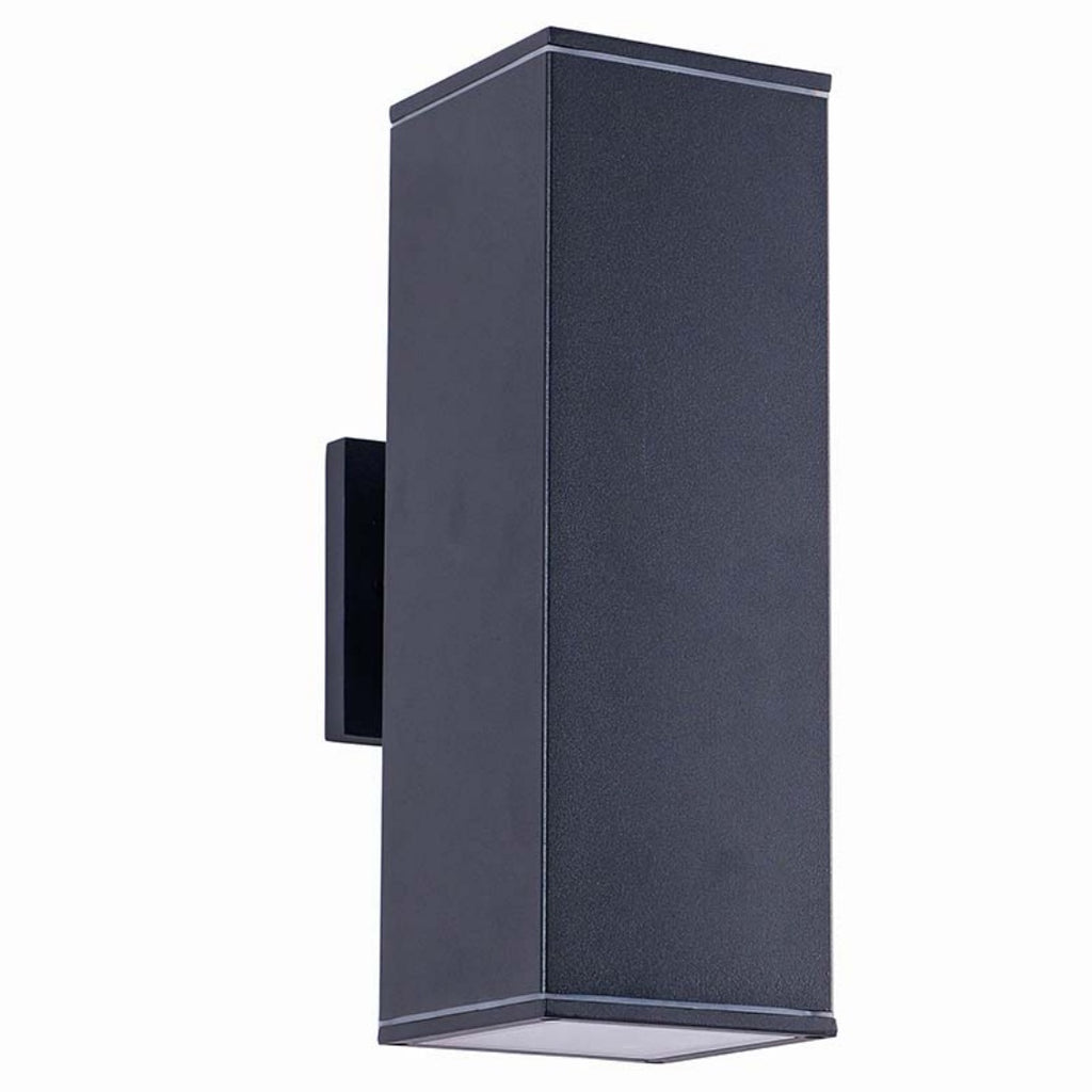 14in moderne extérieur porch lumière patio lumière dans 2 lumières avec tube rectangulaire en aluminium et