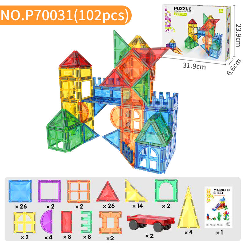 Jouet d'assemblage de blocs magnétiques pour enfants