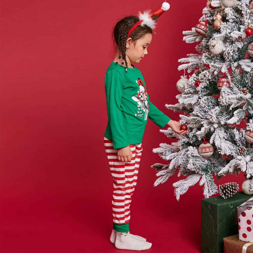 Autumn and Winter Christmas Parent-child Home Set Pajamas