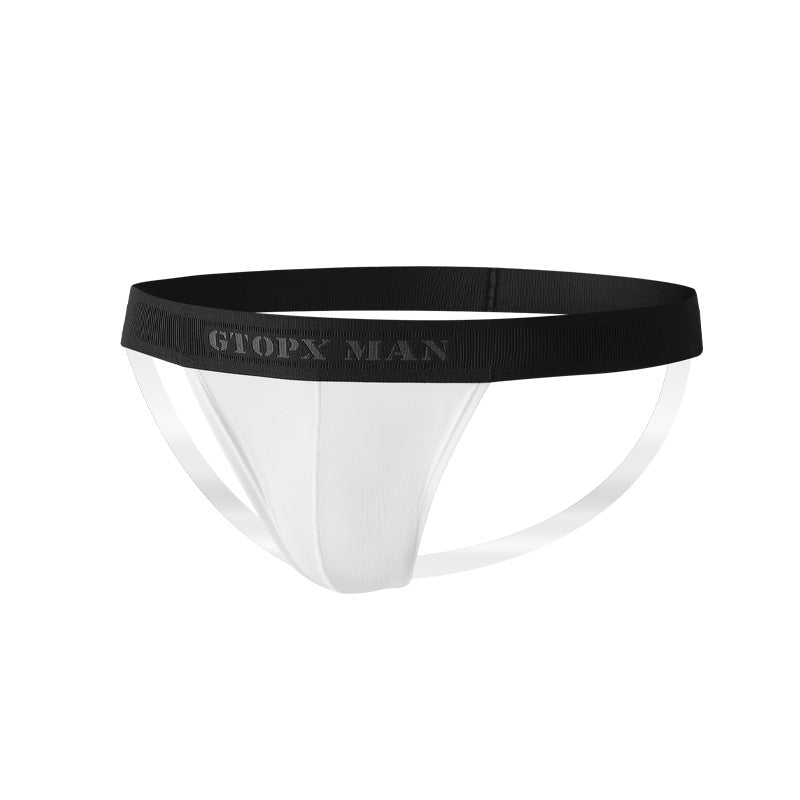 Ceinture transparente hommes Sexy Ice Silk Back vide
