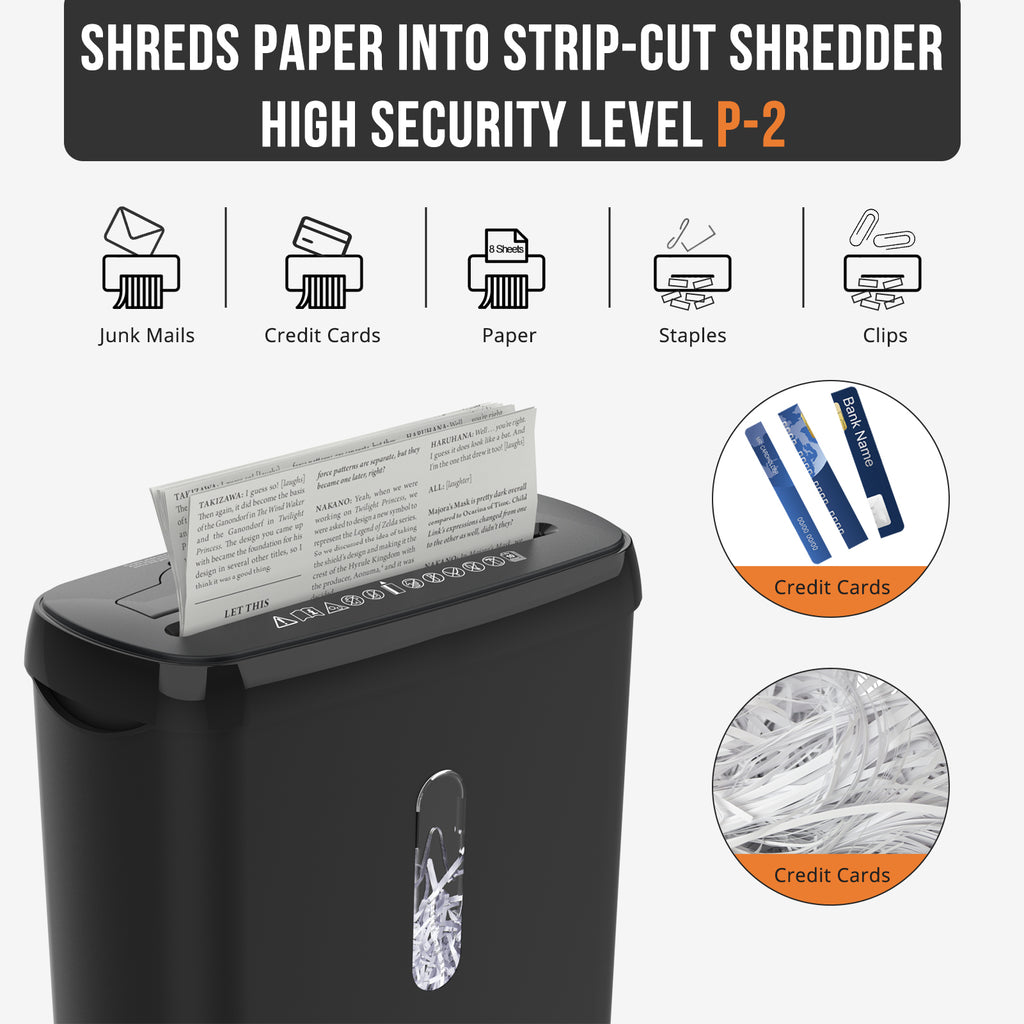 10 Déchiqueteuse de papier à bandes