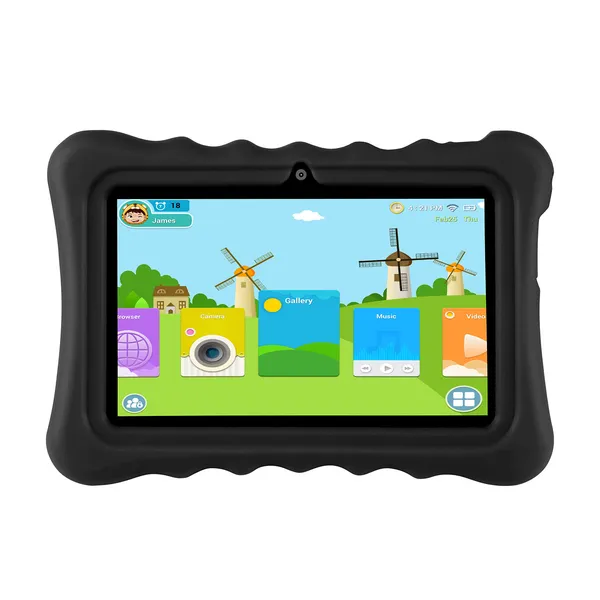 Boîtier en silicone résistant aux chocs avec support pour tablettes de 7'