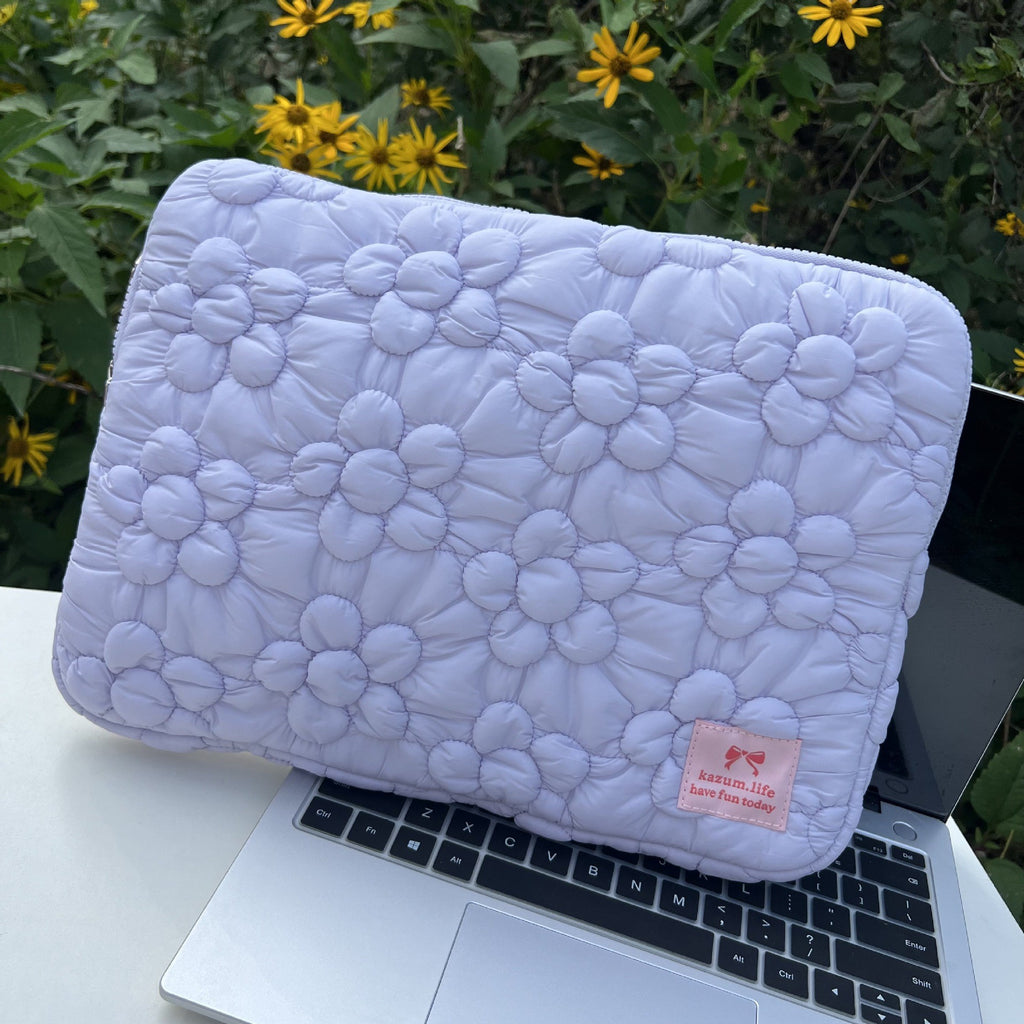 Corée du Sud Brodé Bubble Cotton Flower Tablet PC Sac de rangement de carnet de 1315 pouces