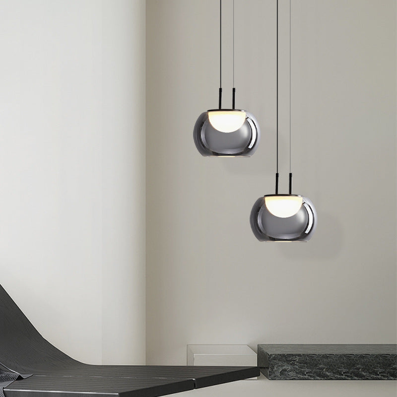 Restaurant verre lumière pendentif tête unique
