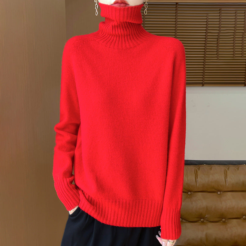 Chandail tricoté Pull à manches longues en couleur solide