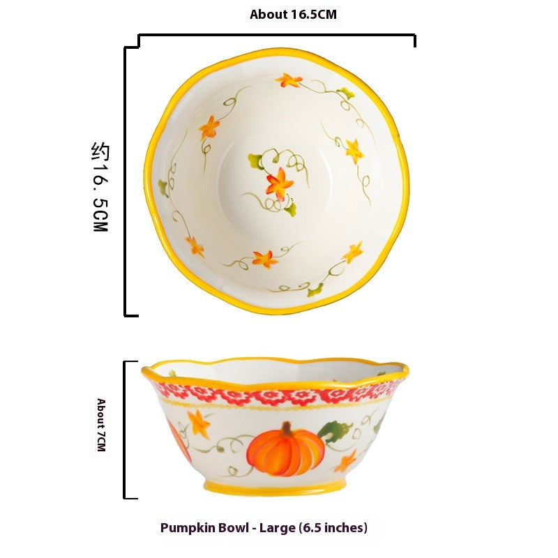 Pumpkin Bowl Plats de plat de plat de nouilles