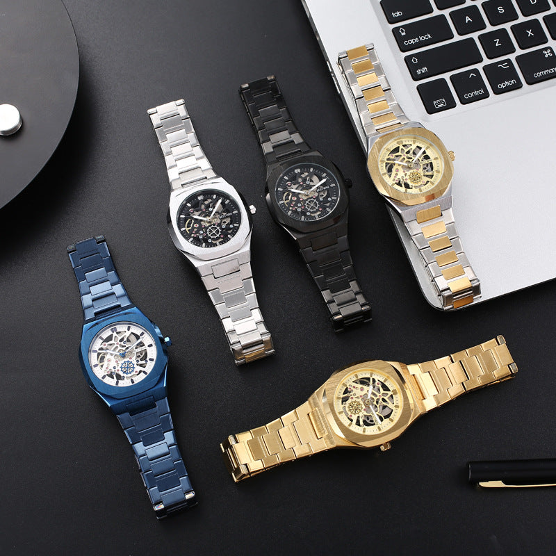 Fashion Alliage Montres Hommes BESTWIN Fermoir papillon creux
