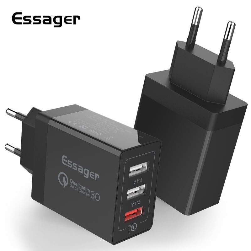 Chargeur de téléphone portable USB à trois ports 30WQC30