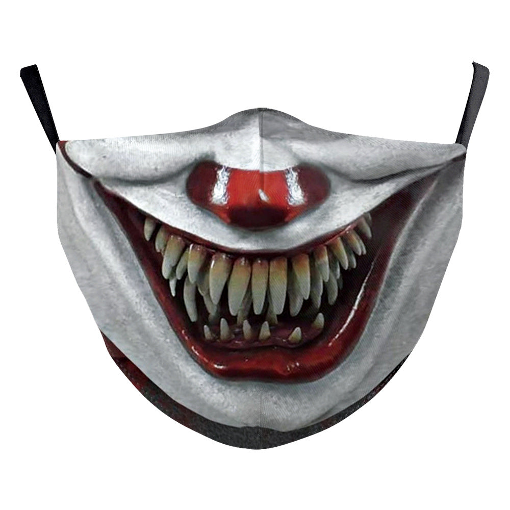 Impression numérique Masque double couche pour visage drôle d'Halloween