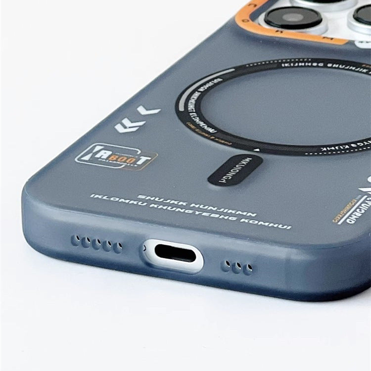 Cas simple de téléphone en silicone magnétique sensation de peau givrée