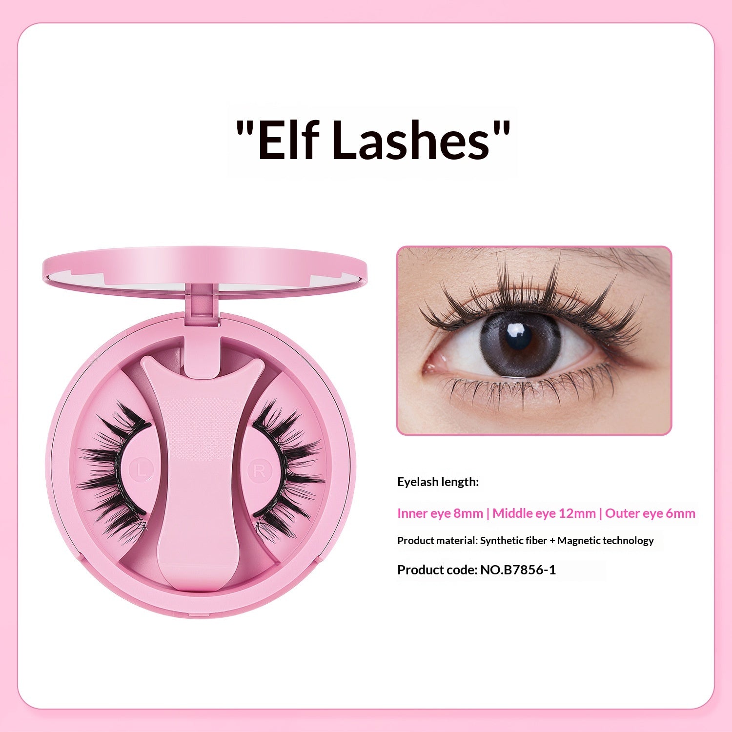 Faux cils magnétiques avec boîtier intégré parfait pour les looks de maquillage euro-américains