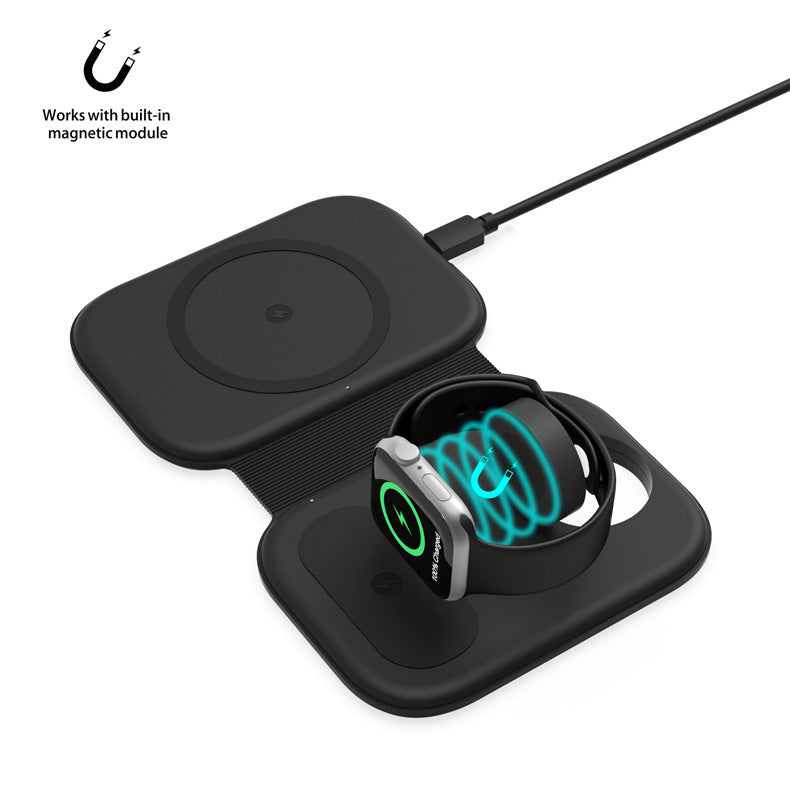 Mode magnétique sans fil Chargeur trois en un
