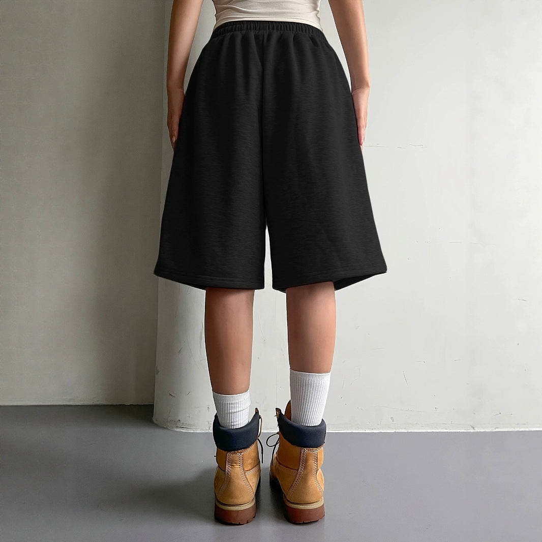 Shorts de sport à cordons larges pour femmes