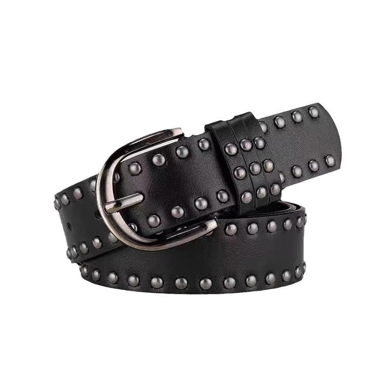 Ceinture cousue de style punk tendance pour les femmes avec une ambiance haut de gamme
