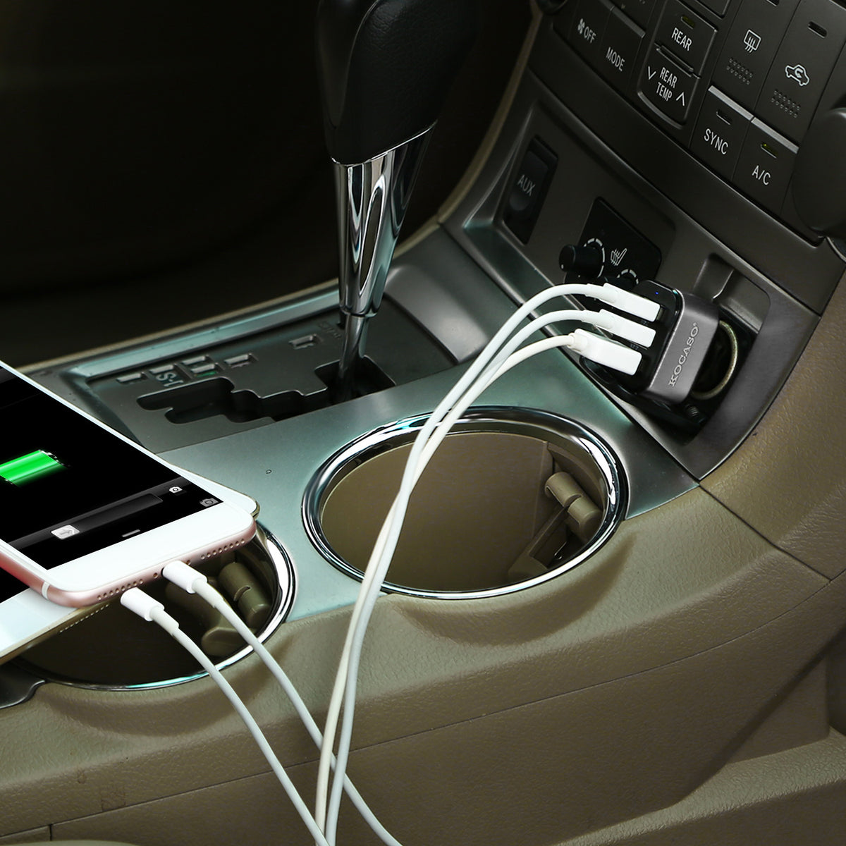 1Pc 3-Port 30W 5.5A USB Car Charger for iOS 16 15 14 and above Phone