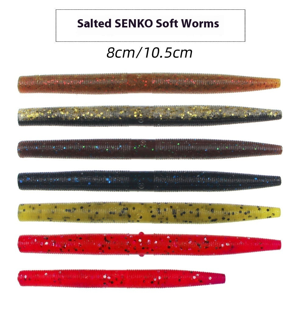 Lure Mandarine Poisson Weever tendre Worm Bait 8cm105cm Nouilles salées Worm